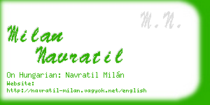 milan navratil business card